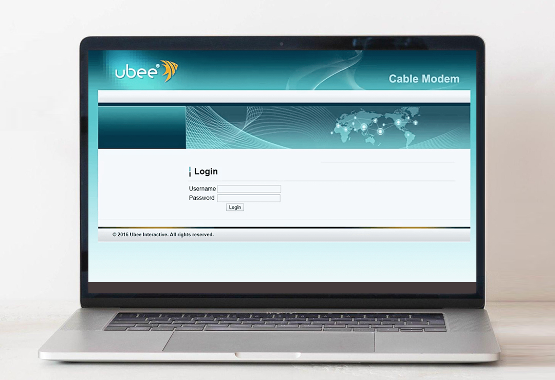 Ubee Router Login ​Using web GUI